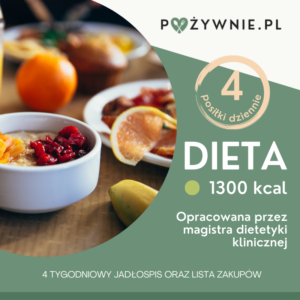 dieta 1300 kcal 4 posiłki dziennie