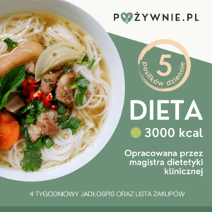 Dieta 3000 kcal - 5 posiłków