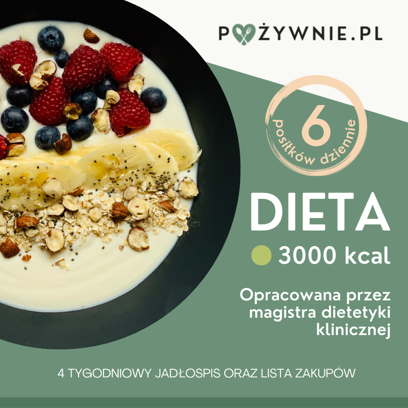 Dieta 3000 kcal - 6 posiłków
